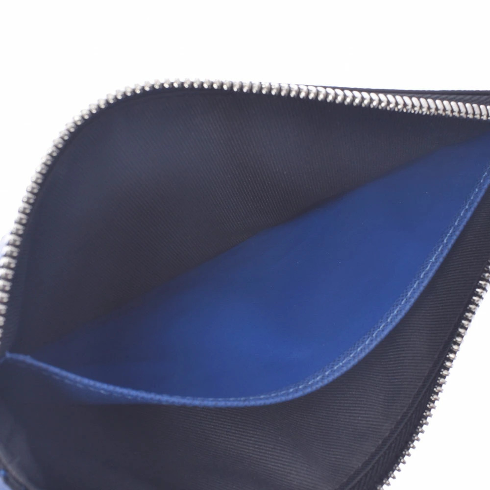 LOUIS VUITTON Taiga Rama Pochette Discovery Cobalt Blue Leather Clutch Bag - Picture 9 of 11